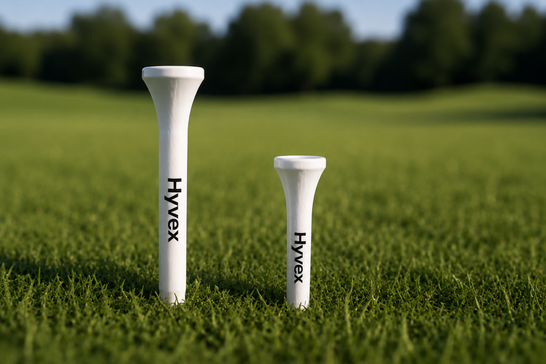 Hyvex – 100 White Bamboo Golf Tees (83mm & 54mm Mix)