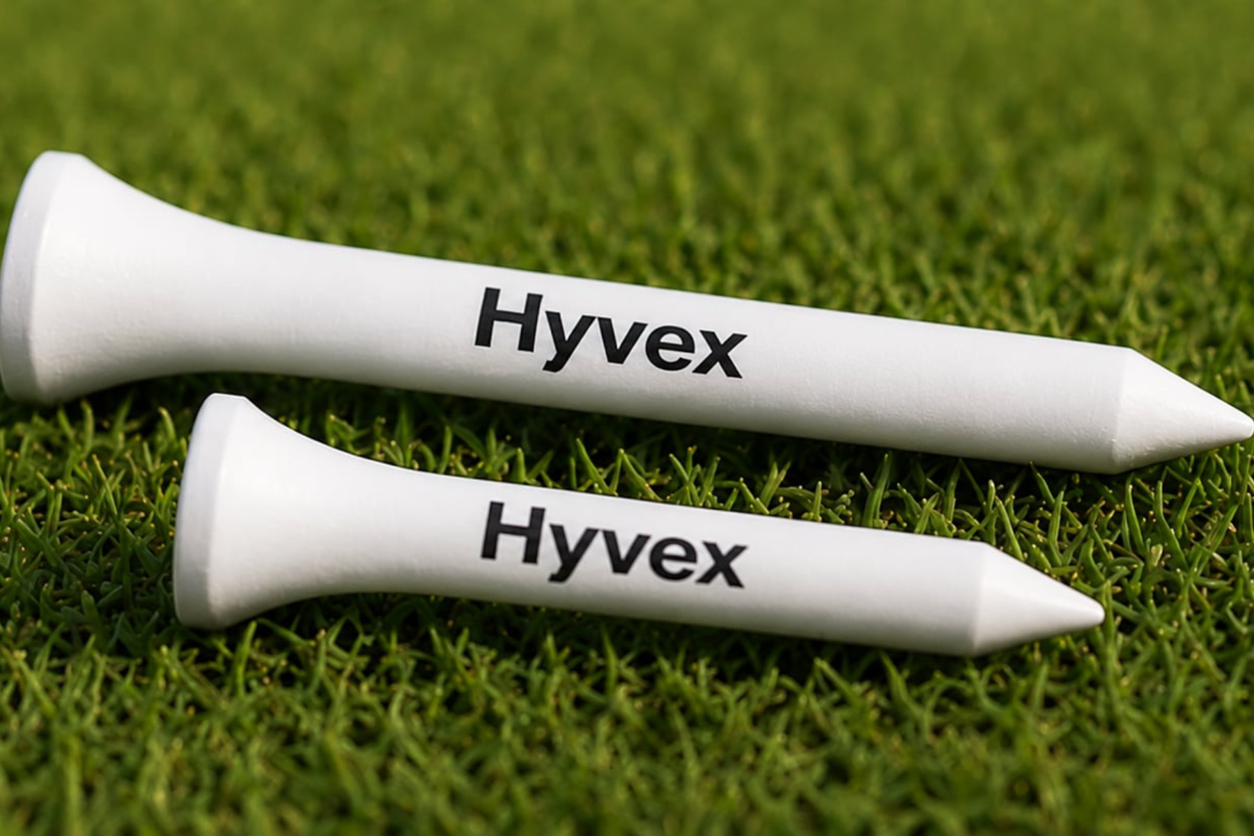 Hyvex – 100 White Bamboo Golf Tees (83mm & 54mm Mix)