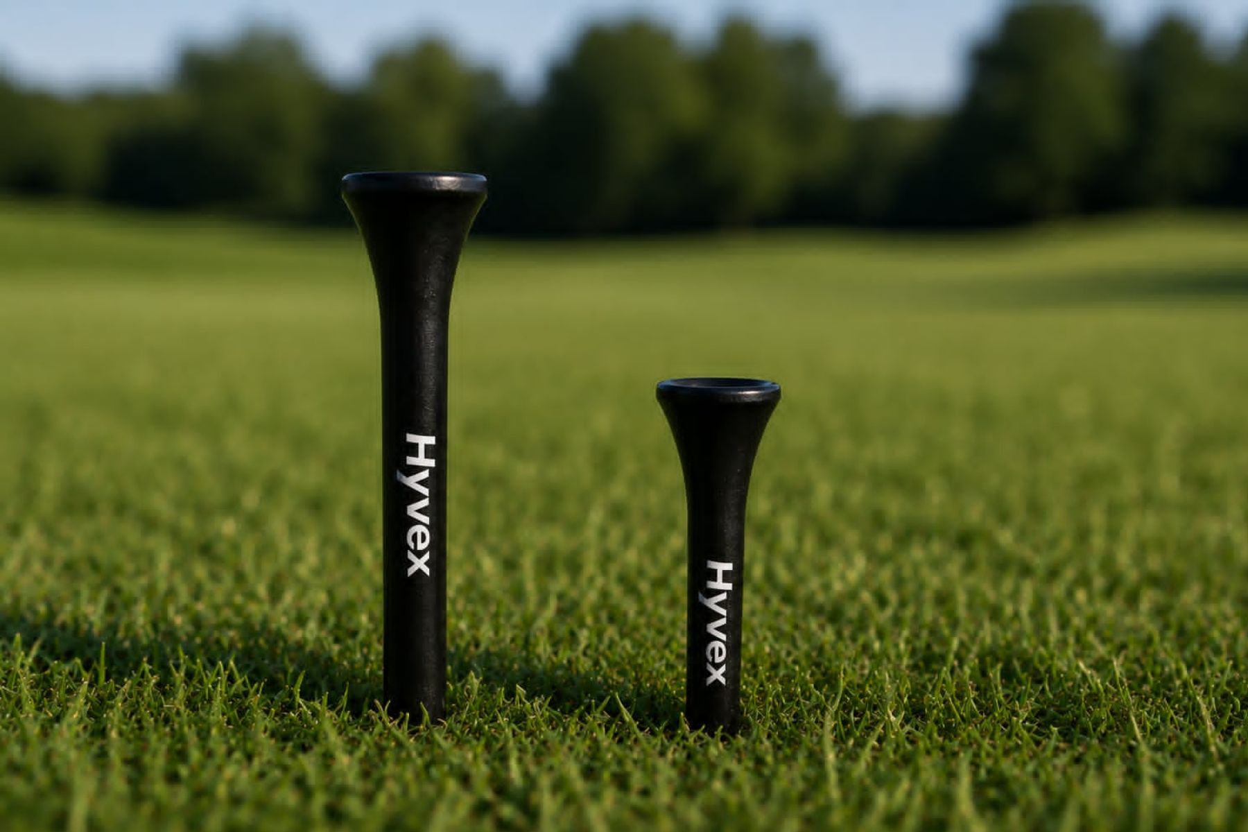 Hyvex – 100 Black Bamboo Golf Tees (83mm & 54mm Mix)