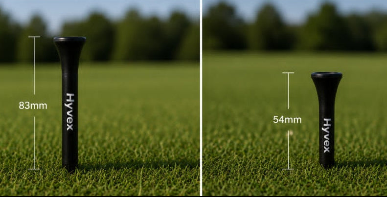 Hyvex – 100 Black Bamboo Golf Tees (83mm & 54mm Mix)