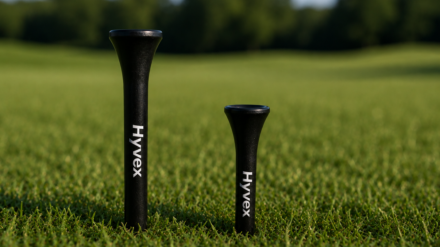 Hyvex – 100 Black Bamboo Golf Tees (83mm & 54mm Mix)
