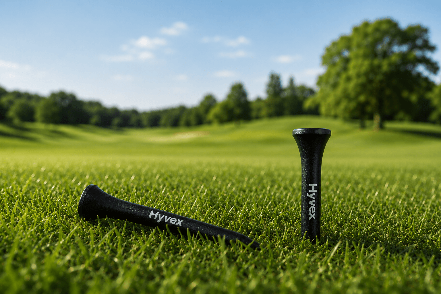Hyvex – 100 Black Bamboo Golf Tees (83mm & 54mm Mix)