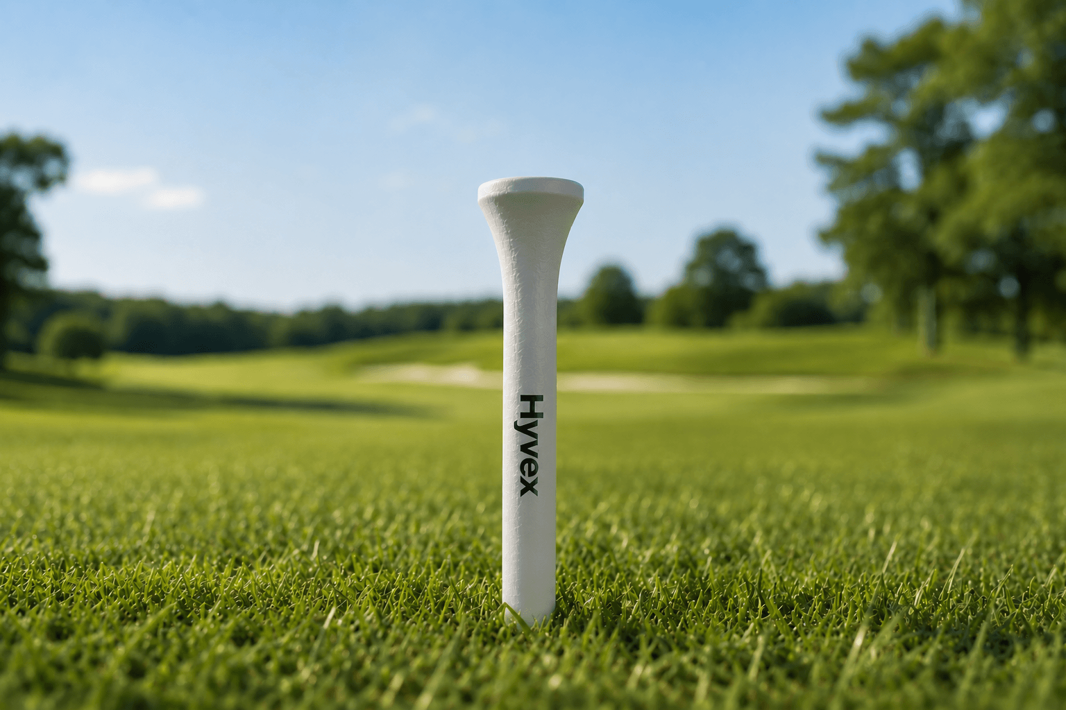 Hyvex – 100 White Bamboo Golf Tees (83mm & 54mm Mix)